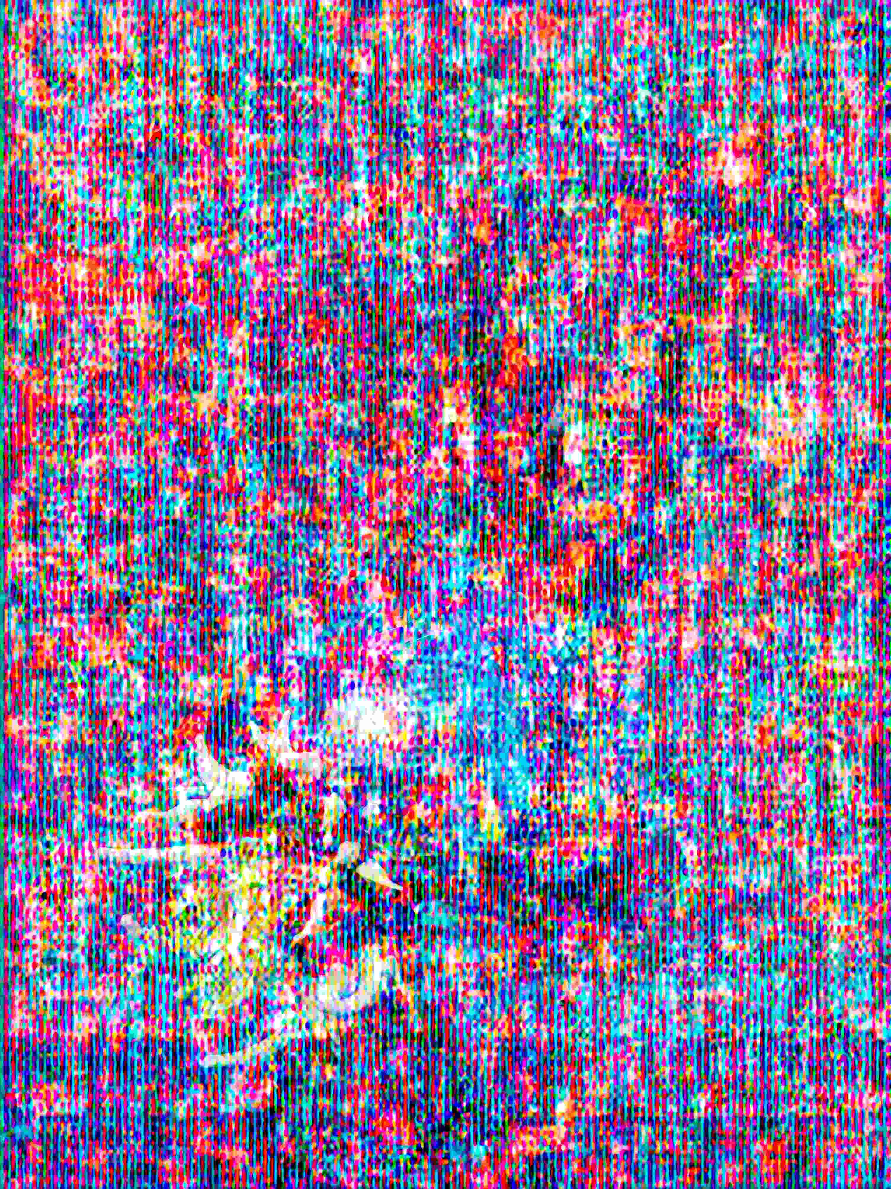 Main image with extreme color artifacts